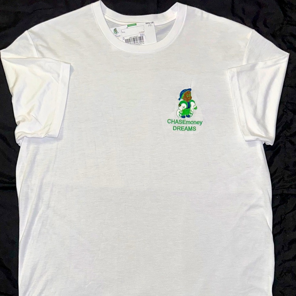 Brand new embroidery logo tshirt Brand Luxurious Lifestyle Creationz. One of one